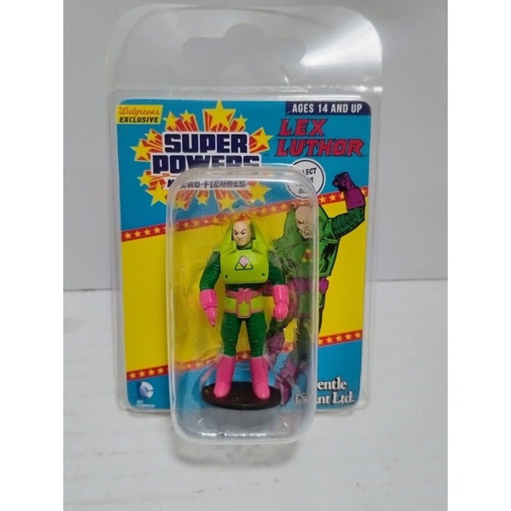 GENTLE GIANT DC  SUPER POWERS  MICRO FIGURES  LEX LUTHOR NOC NEW ON CARD